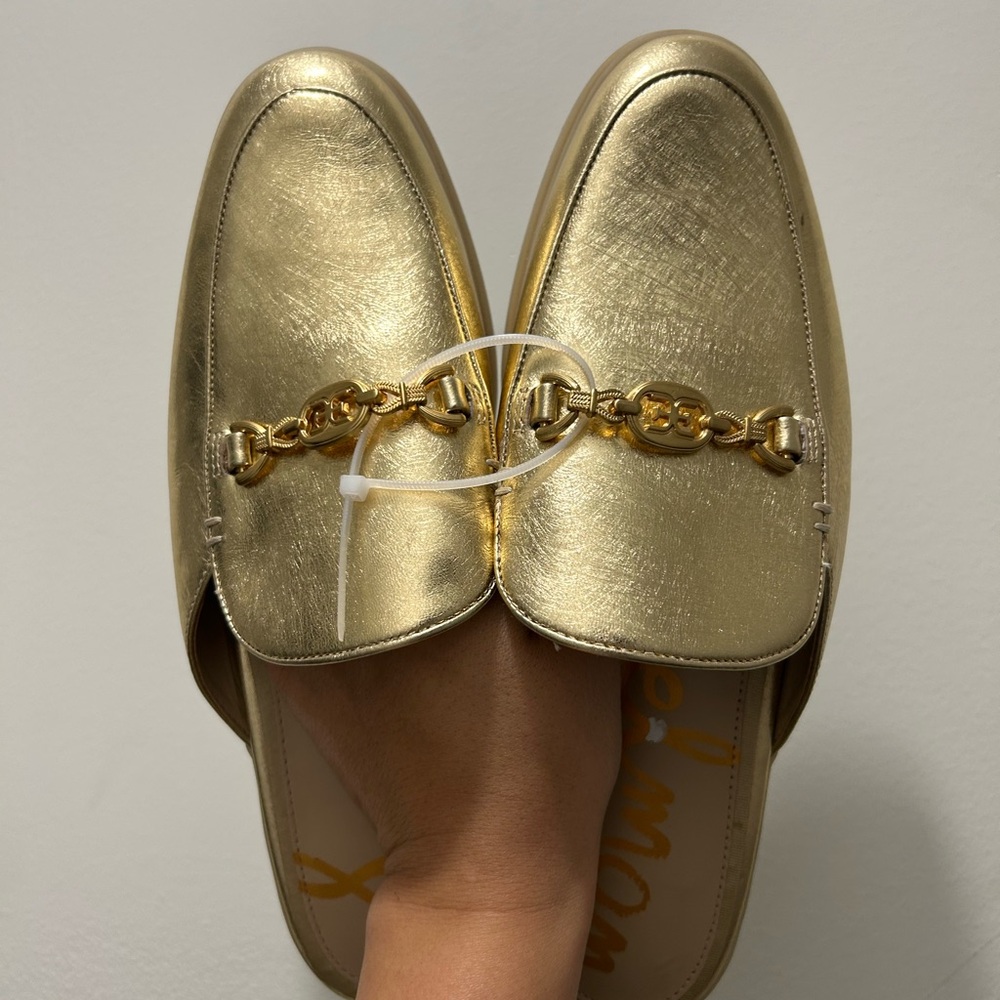 Sam Edelman Gold Loafers